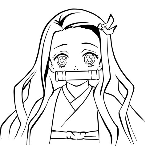 nezuko kamado drawing|nezuko drawing face.